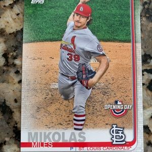 Miles Mikolas 2019 opening day 190 baseball cord